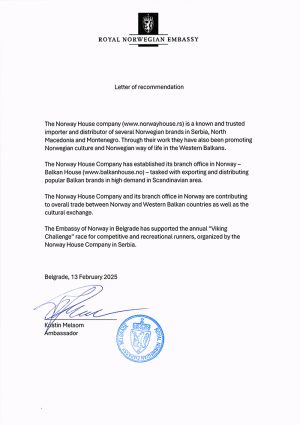 Letter of recommendation Royal Norwegian Embassy